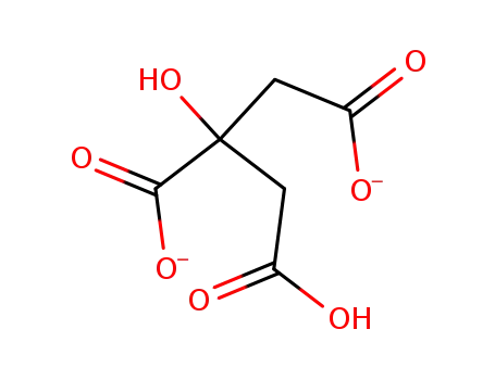 2-hydroxy-propane-1,2,3-tricarboxylic acid; bis-deprotonated form